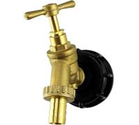 MYPURECORE Ibc Tank Adapter Hose Connector-S60X6 Brass Garden Tap With Check Valve With 1/2" Hose Fitting Pack -Heavy Duty Ptfe Tape Included