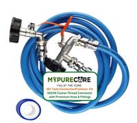 Mypurecore Ibc Tank Connection Kit S60X6 Premium Chrome And Brass Hose Fittings With Double Tap And 3 Metre Reinforced Hose
