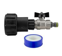 Mypurecore Ibc Tank Outlet Extender 2 Inch S60X6 Adapter With 3/4 Inch Butterfly Valve And Male Quick Connector Tap And Ptfe Tape