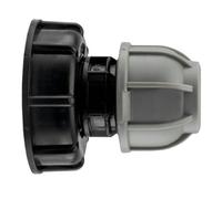 Mypurecore Ibc Water Tank Adapter S60X6 To Mdpe Pipe - Fitting For Irrigation, Water Storage Systems - 20mm Straight