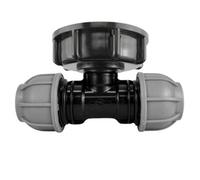 Mypurecore Ibc Water Tank Adapter S60X6 To Mdpe Pipe - Fitting For Irrigation, Water Storage Systems - 20mm Tee