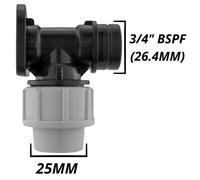Mypurecore Mdpe 25mm Wall Flange Back Plate For Blue Water Pipe Mounting
