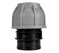MYPURECORE MDPE Compression Fitting 20-50mm - Straight, Elbow, Tee, Stop End & Valve - BSP Threaded Water Pipe Connector - Leak-Proof Irrigation for Blue Pipe (Straight 20mm x 3/4" bspf)
