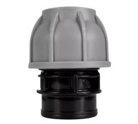 MYPURECORE MDPE Compression Fitting 20-50mm - Straight, Elbow, Tee, Stop End & Valve - BSP Threaded Water Pipe Connector - Leak-Proof Irrigation for Blue Pipe (Straight 20mm x 1" bspf)