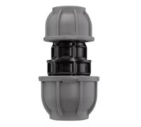 MYPURECORE MDPE Compression Fitting 20-50mm - Straight, Elbow, Tee, Stop End & Valve - BSP Threaded Water Pipe Connector - Leak-Proof Irrigation for Blue Pipe (Straight Joiner Reducing 32mm x 25mm)