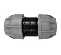 MYPURECORE MDPE Compression Fitting 20-50mm - Straight, Elbow, Tee, Stop End & Valve - BSP Threaded Water Pipe Connector - Leak-Proof Irrigation for Blue Pipe (Straight 25mm x 25mm)