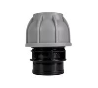 MYPURECORE MDPE Compression Fitting 20-50mm - Straight, Elbow, Tee, Stop End & Valve - BSP Threaded Water Pipe Connector - Leak-Proof Irrigation for Blue Pipe (Straight 20mm x 1/2" bspf)