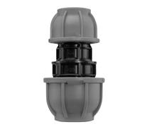 MYPURECORE MDPE Compression Fitting 20-50mm - Straight, Elbow, Tee, Stop End & Valve - BSP Threaded Water Pipe Connector - Leak-Proof Irrigation for Blue Pipe (Straight Joiner Reducing 25mm x 20mm)