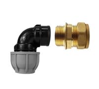 Mypurecore Mdpe Copper Adaptor Elbow 32mm Mdpe To 28mm Copper Compression