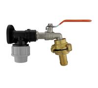 Mypurecore Mdpe Wall Flange Plate Kit 20mm With Geka Tap 3 4 Inch Barb For Blue Water Pipe