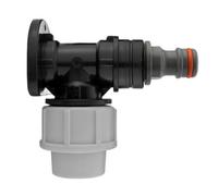 Mypurecore Mdpe Wall Flange Plate Kit 20mm With Quick Connector Outlet For Blue Water Pipe