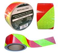MYPURECORE Reflective Safety Tape Red and Yellow - 5cm x 10m Waterproof Hazard Marking Tape with Strong Adhesive - High Visibility - Indoor Outdoor Use - Roads, Parking Areas, Warehouses, Machinery