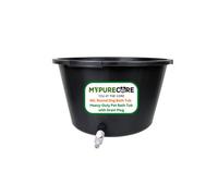 Mypurecore Round Bucket With Drain Valve 65L Black Plastic Tub Water Container Heavy Duty