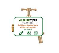 Mypurecore Solid Brass Outdoor Garden Tap1/2 Inch Bsp Heavy-Duty With Quick-Connect Compatibility