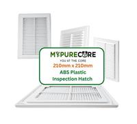 MYPURECORE White Air Vent Cover 210X210mm -Interior And Exterior Wall Vents With Insect Grid Fly Net