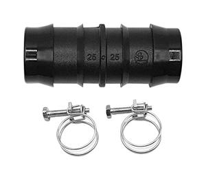 MYPURECORE YOU AT THE CORE Hose Pipe Connector Set - 25mm Pond 2 Wire Clips Joiner Adjustable Clamps Screw Fitting Standard 25-29mm Diameter Size. by MYPURECORE, Black