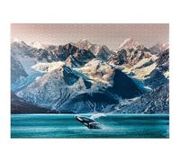 MyPuzzle Alaska Whales - Premium 1000 Piece Jigsaw Puzzle - Made in USA