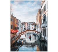 MyPuzzle Charming Venetian Canal with Bridge - Premium 1000 Piece Jigsaw Puzzle for Adults