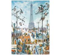 MyPuzzle.com 1000 Pieces Eiffel Tower Puzzle - Jean-Jacques Loup - Cartoon Classics - Premium Quality