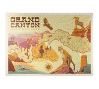 MyPuzzle Grand Canyon National Park: Illustrated Map - Premium 1000 Piece Jigsaw Puzzle for Adults