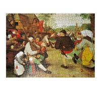 MyPuzzle Piatnik: The Peasant Dance by Pieter Bruegel The Elder - Premium 500 Piece Jigsaw Puzzle for Adults