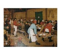 MyPuzzle Piatnik: The Peasant Wedding by Pieter Bruegel The Elder - Premium 500 Piece Jigsaw Puzzle for Adults