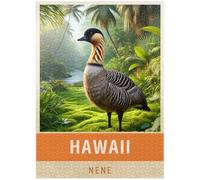 MyPuzzle State Birds Series: Hawaii, Nene - Premium 1000 Piece Jigsaw Puzzle for Adults