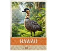 MyPuzzle State Birds Series: Hawaii, Nene - Premium 500 Piece Jigsaw Puzzle for Adults