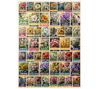MyPuzzle State Flowers Series: 50 State Flowers Collage, Vol. 2 - Premium 500 Piece Jigsaw Puzzle for Adults
