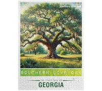 MyPuzzle State Trees Series: Georgia, Southern Live Oak - Premium 1000 Piece Jigsaw Puzzle for Adults