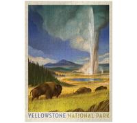 MyPuzzle Yellowstone National Park: Wonderland, Vintage Poster - Premium 300 Piece Jigsaw Puzzle for Adults