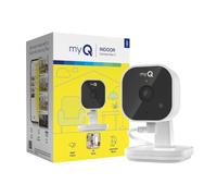 myQ Indoor Plug-in Security Camera Gen 2 - 2K Smart Wi-Fi Camera with Night Vision, Baby and Pet Monitor, Motion Detection and Alerts, 2-Way Audio & App Control