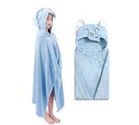 Myqiqi Toddler Hooded Bath Towels, Kids Towels with Hood Large Soft and Absorbent Bath Towels for Baby or Toddler Boys Girls 0-7 years (Blue elephant)