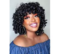 MYQUEEN Gogo Curl Crochet Hair 10 Inch Water Wave Beach Curly Deep Crochet Hair Short Curly Hair for Women 7 Bundles