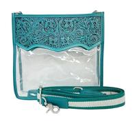 Myra Bag Clear Western Crossbody Bag for Women - Shoulder Purse for Concerts, Sports, Travel, Turquoise, Western
