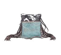 Myra Bag Flaneur Canvas & Hairon Bag S-4730, Turquoise, 00