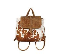 Myra Bag Leather Flap Cowhide Backpack S-1216