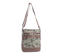 Myra Bag Shoulder Bag - Boho Design Leather and Canvas, Medium Handbags and Purses, Crossbody Bags for Women, For Travel, Carefree Days