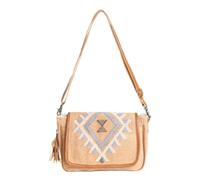 Myra Bag Shoulder Bag - Boho Design Leather and Canvas, Medium Handbags and Purses, Crossbody Bags for Women, For Travel, Prairie Magic