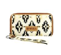Myra Bag Western Boho Aztec Diamond RFID Wristlet Wallet for Women, Cream, Southwestern