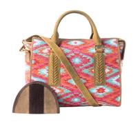 Myra Bag Western Concealed Carry Handbag - Aztec Shoulder Bag Crossbody Purse for Women, Red