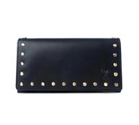 Myra Bag Yellowstone Womens Western Wallet - Caldera Full Grain Leather Womens Wallet with Rivets, Rustic Western Purse, Ash