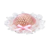 Myralux Sunhat Decoration, Scene Doll Princess Set | 1: 12 Miniature Straw Hat, Knitting Hat Supplies for Little Girls Princess Gifts, As Christmas Birthday Gift