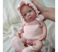 MYREBABY 12 Inch Micro Preemie Full Body Silicone Baby Doll for Girls Carina Lifelike Reborn Dolls Super Price Kids Anti-Stress