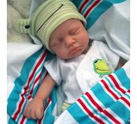 MYREBABY 12" Lifelike Reborn Baby Dolls, Realistic Soft Silicone Newborn Baby Doll, Real Full Body Silicone Reborn Baby Dolls with Feeding Accessories（Girl）