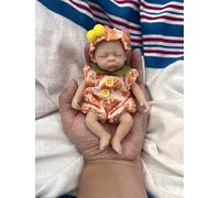 MYREBABY 14cm Mini Baby Doll, Silicone Baby Girl Kaylee Age 3+ Tiny Silicone Baby Dolls, Realistic Baby Dolls for Newborns, Full Body Stress Relief