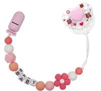 MYREBABY Cute Pink Reborn Baby Dolls Pacifier Clips Accessories with Magnetic Pacifier for Kids Gift