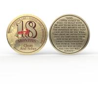 MyRecoveryStore 18 Months Alcoholics Anonymous AA Whiner Medallion Unique Sobriety Gift 18 Month Clean and Sober Medallion