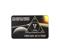 MyRecoveryStore Dark Moon One Day at A Time AA Sobriety Chip Includes 7th Step Prayer (Years 1-50 Offered) Square Recovery Chip (Year 5)