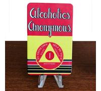 MYRECOVERYSTORE First Edition” Big Book Alcoholics Anonymous Rectangular AA Sobriety Chip with How It Works (Years 1-50 Offered) Wallet Card Style Recovery Chip (Year 1)